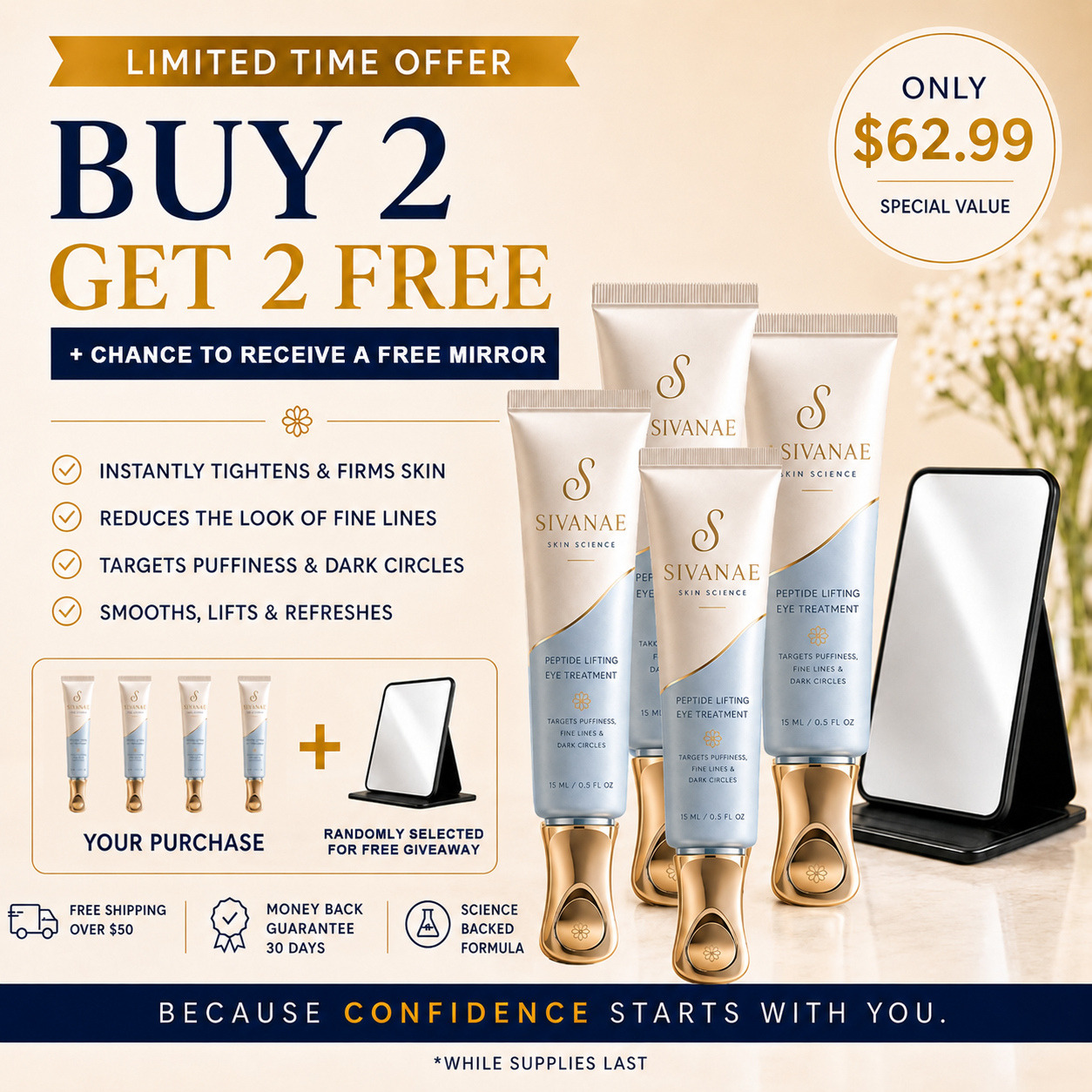 Sivanae™ Instant Face Temporary Tightener – Instant visible results in 30 seconds