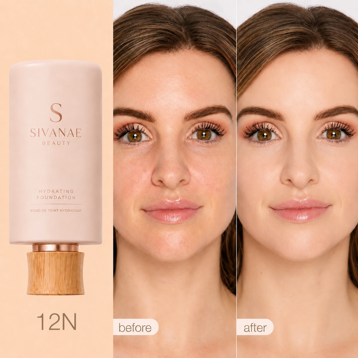 Sivanae Full Coverage Serum Foundation & FREE Brush